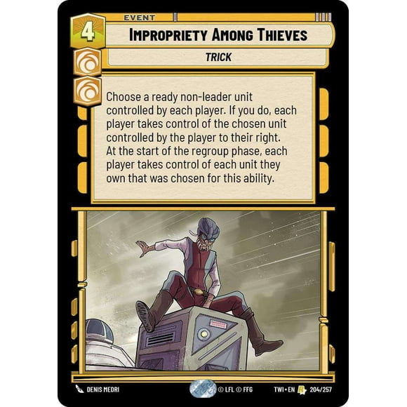 Star Wars: Unlimited Twilight of the Republic Rare Impropriety Among Thieves #204 (FOIL)