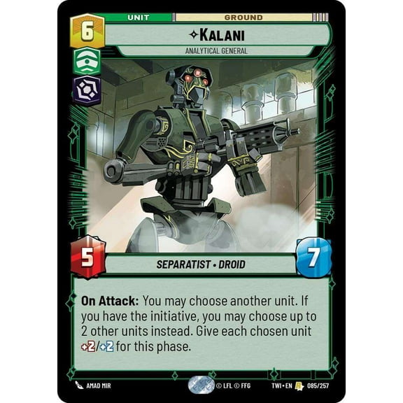 Star Wars: Unlimited Twilight of the Republic Rare Kalani - Analytical General #085