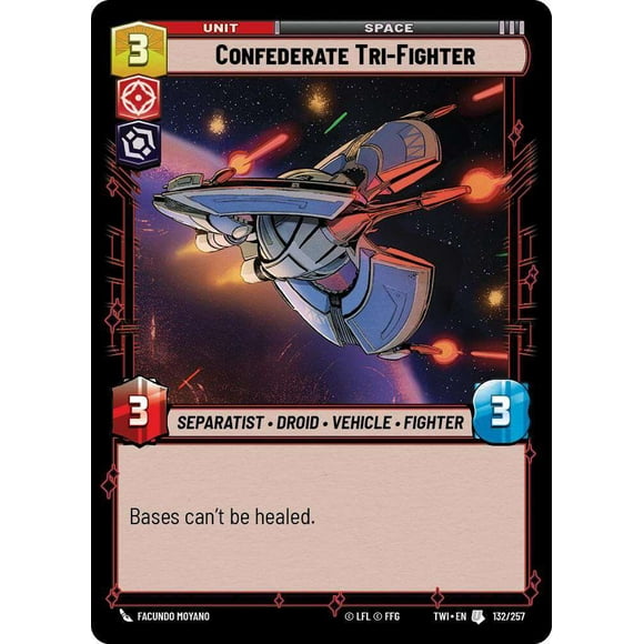 Star Wars: Unlimited Twilight of the Republic Uncommon Confederate Tri-Fighter #132
