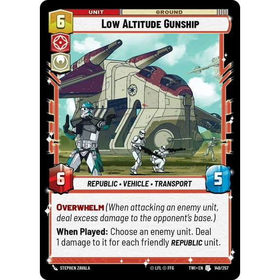 Star Wars: Unlimited Twilight of the Republic Uncommon Low Altitude Gunship #149