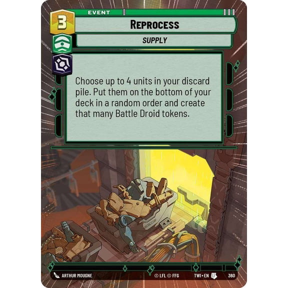 Star Wars: Unlimited Twilight of the Republic Uncommon Reprocess #360 (Hyperspace FOIL)