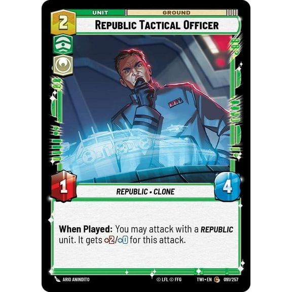 Star Wars: Unlimited Twilight of the Republic Uncommon Republic Tactical Officer #091
