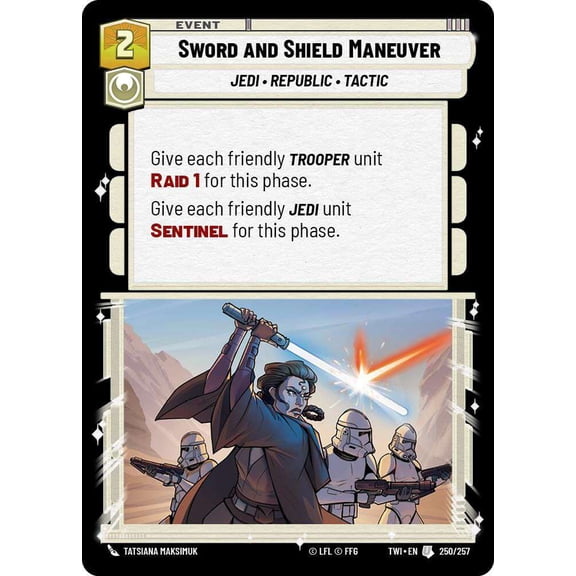 Star Wars: Unlimited Twilight of the Republic Uncommon Sword and Shield Maneuver #250