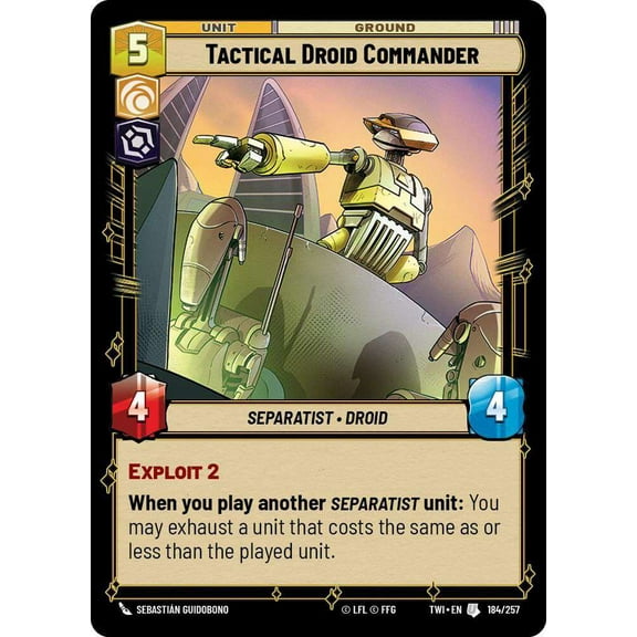 Star Wars: Unlimited Twilight of the Republic Uncommon Tactical Droid Commander #184