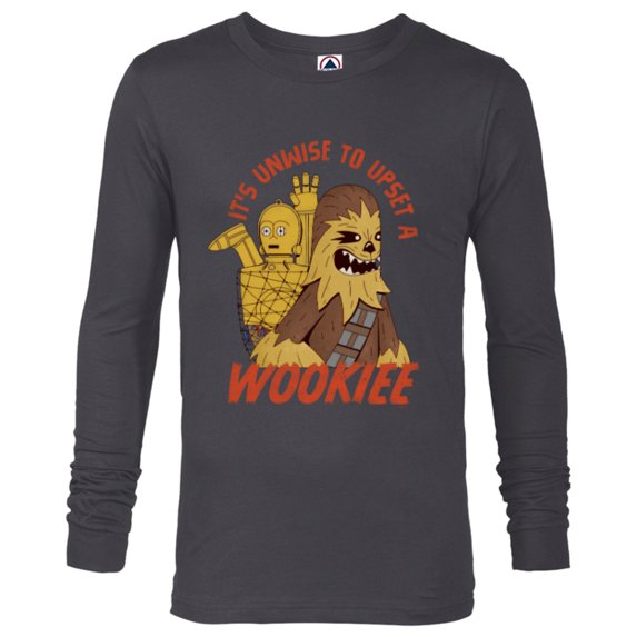 Star Wars Upset a Wookiee Disney 100 Artists Series D100 - Long Sleeve T-Shirt for Men - Customized-Charcoal Heather