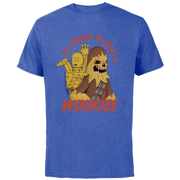 Star Wars Upset a Wookiee Disney 100 Artists Series D100 - Short Sleeve Cotton T-Shirt for Adults - Customized-Royal Heather