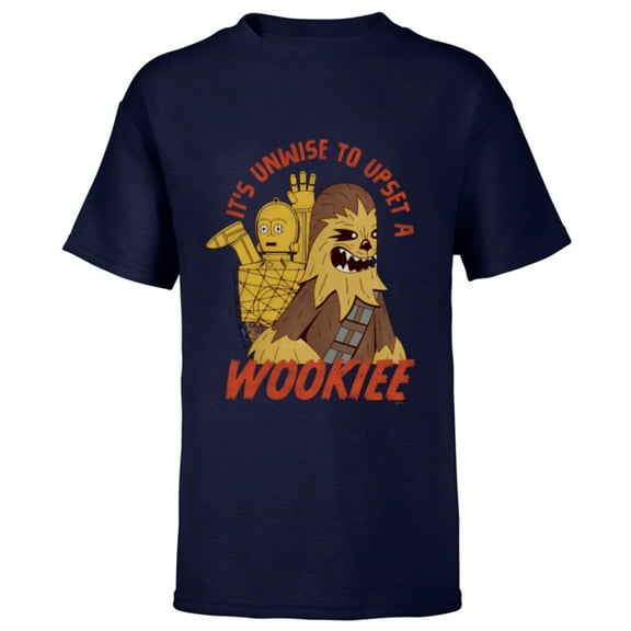 Star Wars Upset a Wookiee Disney 100 Artists Series D100 - Short Sleeve T-Shirt for Kids - Customized-Navy