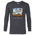 thumbnail image 1 of Star Wars “Use the Fork, Luke” Yoda Chopsticks Funny - Long Sleeve T-Shirt for Men - Customized-Charcoal Heather, 1 of 5
