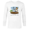 thumbnail image 1 of Star Wars “Use the Fork, Luke” Yoda Chopsticks Funny - Long Sleeve T-Shirt for Men - Customized-White, 1 of 5