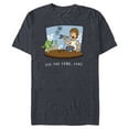 thumbnail image 1 of Star Wars “Use the Fork, Luke” Yoda Chopsticks Funny - Short Sleeve Blended T-Shirt for Adults - Customized-Navy Heather, 1 of 5