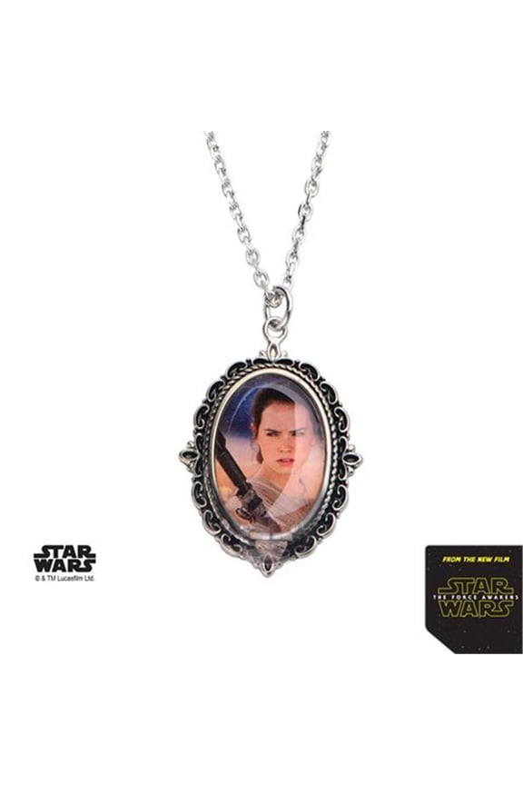 vii: the force awakens rey cameo pendant necklace