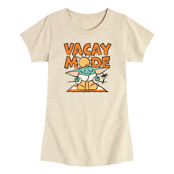 Star Wars - Vacay Mode Grogu - Toddler Girls Fitted Short Sleeve T-Shirt