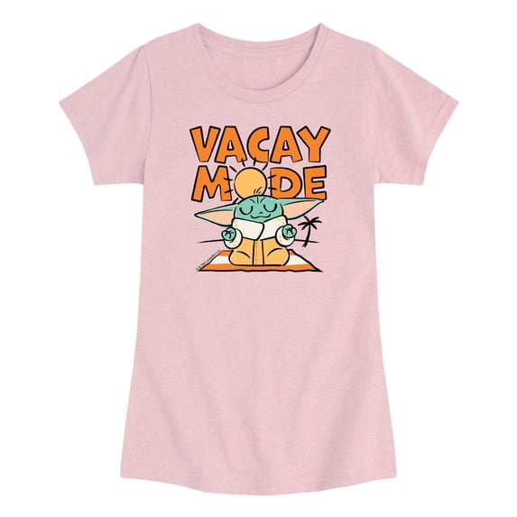 Star Wars - Vacay Mode Grogu - Toddler Girls Fitted Short Sleeve T-Shirt