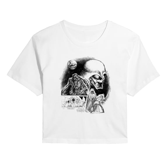 Star Wars - Vader Concept - Juniors Cropped Graphic T-Shirt