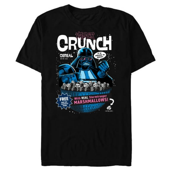 Star Wars Vader Crunch Breakfast Cereal Retro - Short Sleeve Blended T-Shirt for Adults - Customized-Black
