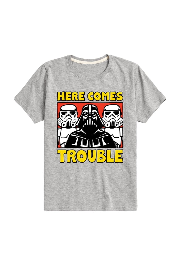 - Vader Here Comes Trouble - Toddler And Youth Short Sleeve Tee