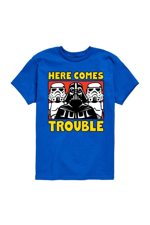 - Vader Here Comes Trouble - Toddler And Youth Short Sleeve Tee