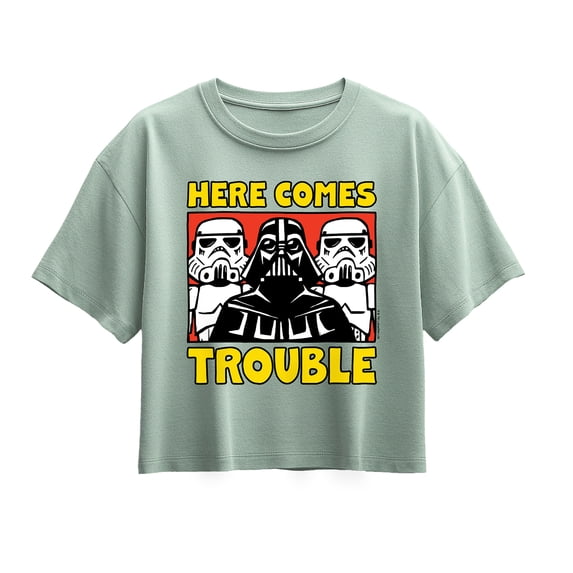 Star Wars - Vader Here Comes Trouble - Youth Girls Boxy T-Shirt