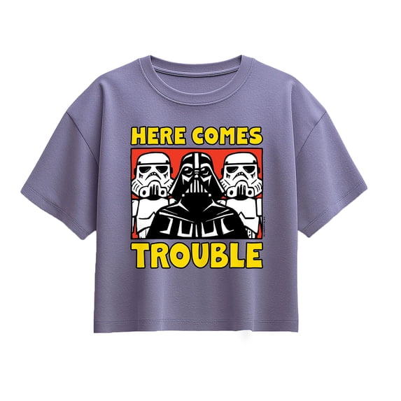 Star Wars - Vader Here Comes Trouble - Youth Girls Boxy T-Shirt