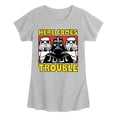 thumbnail image 1 of Star Wars - Vader Here Comes Trouble - Youth Girls Fitted Short Sleeve T-Shirt, 1 of 3