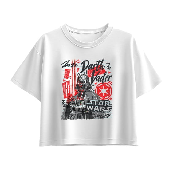 Star Wars - Vader Sketch - Youth Girls Boxy T-Shirt