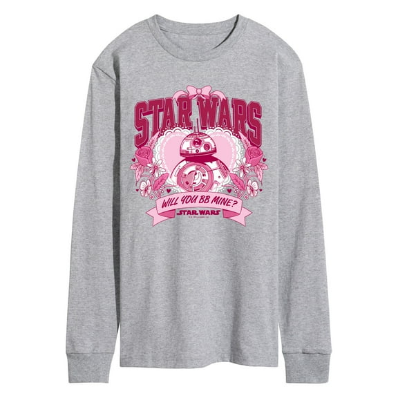 Star Wars - Valentine Bb8 Collegiate - Men's Long Sleeve Graphic T-Shirt