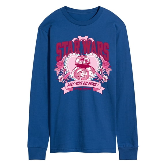Star Wars - Valentine Bb8 Collegiate - Men's Long Sleeve Graphic T-Shirt