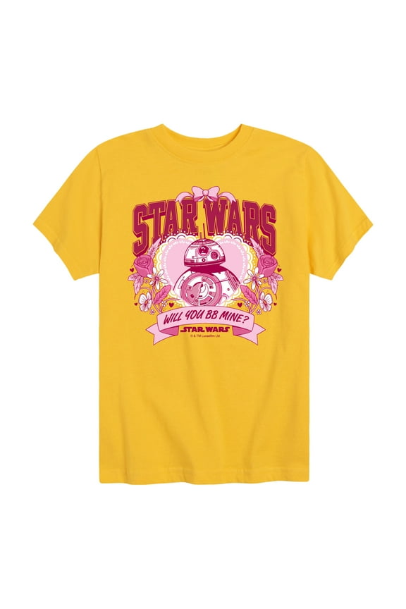 - Valentine Bb8 Yoda and friends Collegiate - Toddler And Youth Short Sleeve Graphic T-Shirt