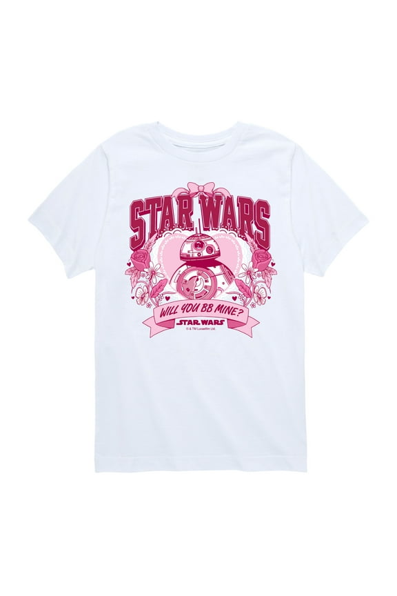 - Valentine Bb8 Collegiate - Toddler And Youth Short Sleeve Graphic T-Shirt
