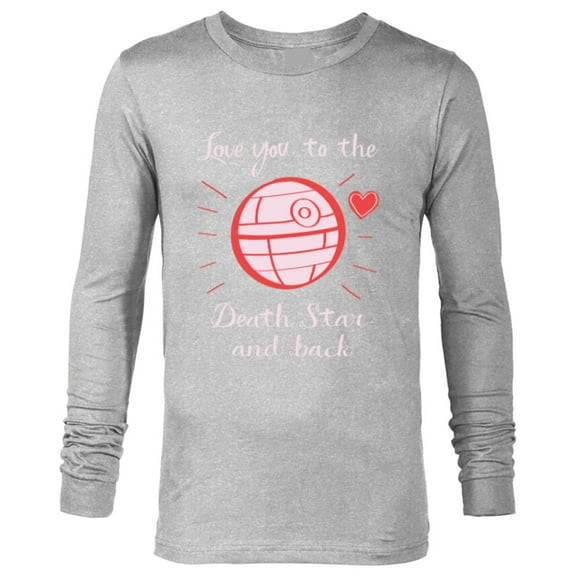 Star Wars Valentine Day Love You to the Death Star and Back - Long Sleeve T-Shirt for Men - Customized-Athletic Heather