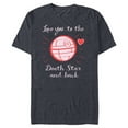 thumbnail image 1 of Star Wars Valentine Day Love You to the Death Star and Back - Short Sleeve Blended T-Shirt for Adults - Customized-Navy Heather, 1 of 5