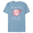 thumbnail image 1 of Star Wars Valentine Day Love You to the Death Star and Back - Short Sleeve Blended T-Shirt for Adults - Customized-Ocean Blue, 1 of 5