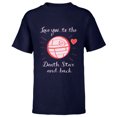 thumbnail image 1 of Star Wars Valentine Day Love You to the Death Star and Back - Short Sleeve T-Shirt for Kids - Customized-Navy, 1 of 5