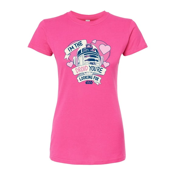 Star Wars - Valentine Droid You're Looking For - Juniors Fitted Graphic T-Shirt