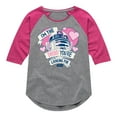 thumbnail image 1 of Star Wars - Valentine Droid You're Looking For - Toddler And Youth Girls Shirt Tail Raglan, 1 of 5