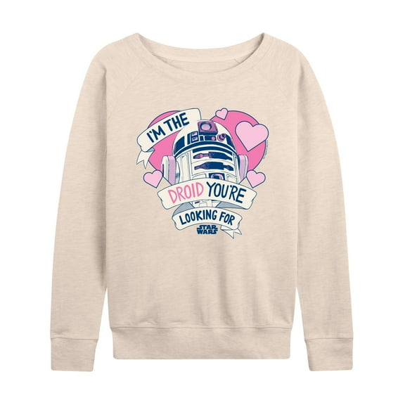 Star Wars - Valentine Droid You're Looking For - Women's French Terry Pullover Long Sleeve Shirt