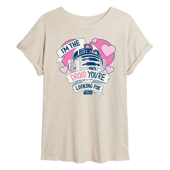 Star Wars - Valentine Droid You're Looking For - Women's Oversized Graphic T-Shirt