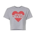 thumbnail image 1 of Star Wars - Valentine Heart Logo - Juniors Cropped Graphic T-Shirt, 1 of 5