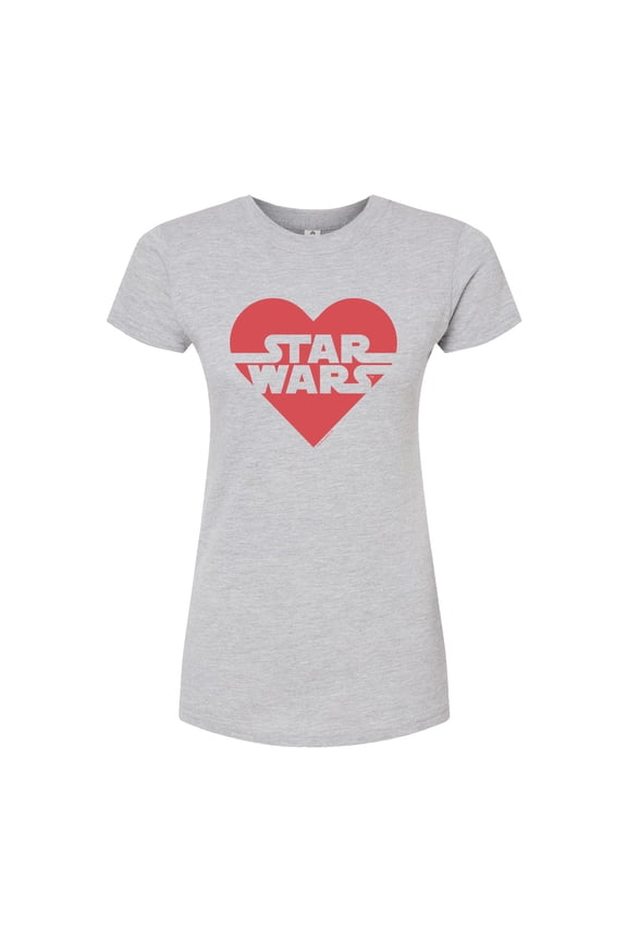 - Valentine Heart Logo - Juniors Fitted Graphic T-Shirt