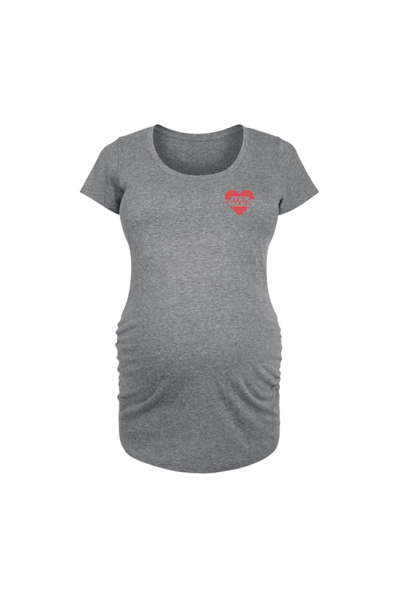 - Valentine Heart Logo - Maternity Scoop Neck Graphic T-Shirt