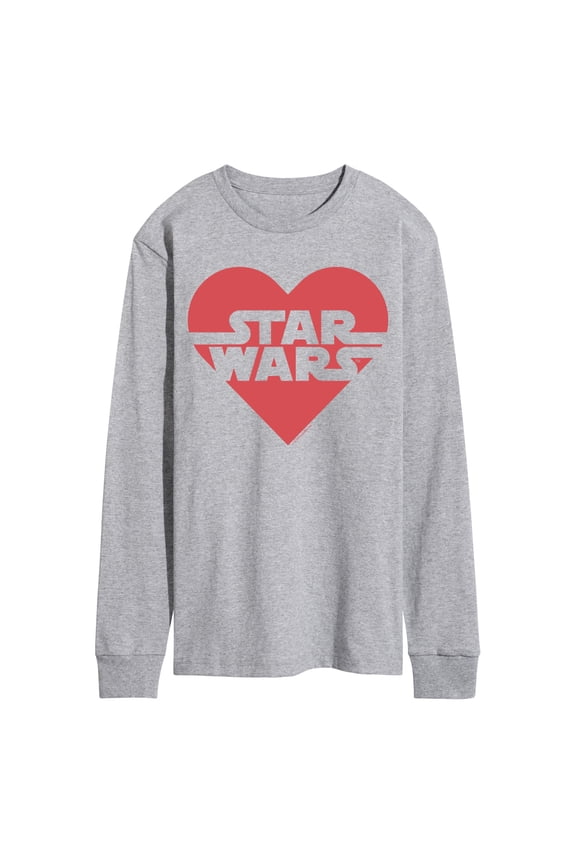 - Valentine Heart Logo - Men's Long Sleeve Graphic T-Shirt