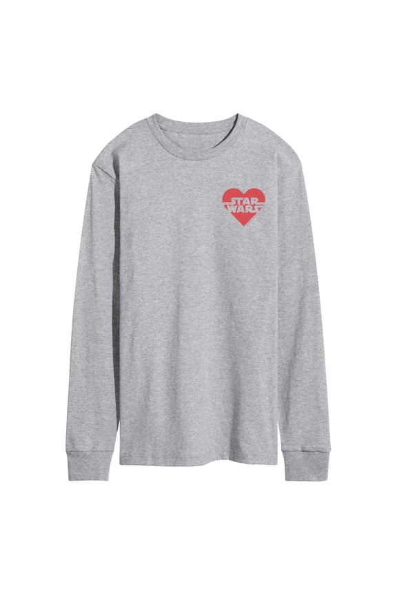 - Valentine Heart Logo - Men's Long Sleeve Graphic T-Shirt