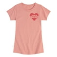 thumbnail image 1 of Star Wars - Valentine Heart Logo - Toddler And Youth Girls Fitted Short Sleeve Graphic T-Shirt, 1 of 5