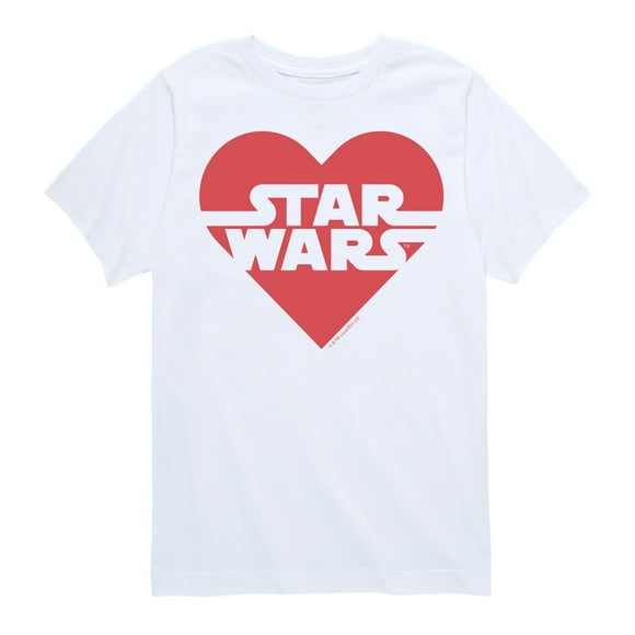 Star Wars - Valentine Heart Logo - Toddler And Youth Short Sleeve Graphic T-Shirt