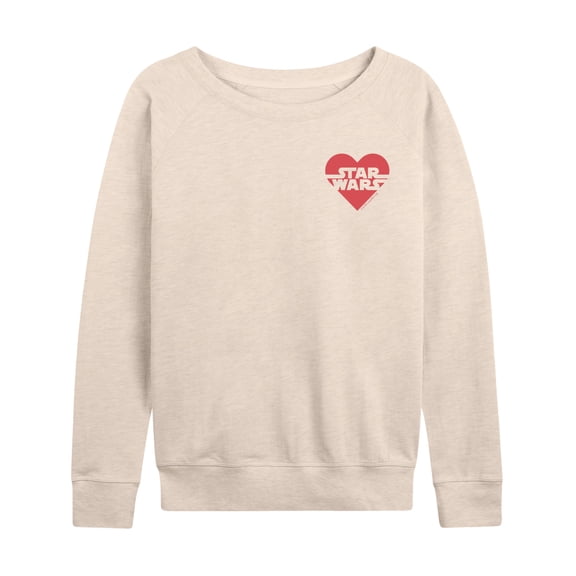Star Wars - Valentine Heart Logo - Women's French Terry Pullover Sweatshirt