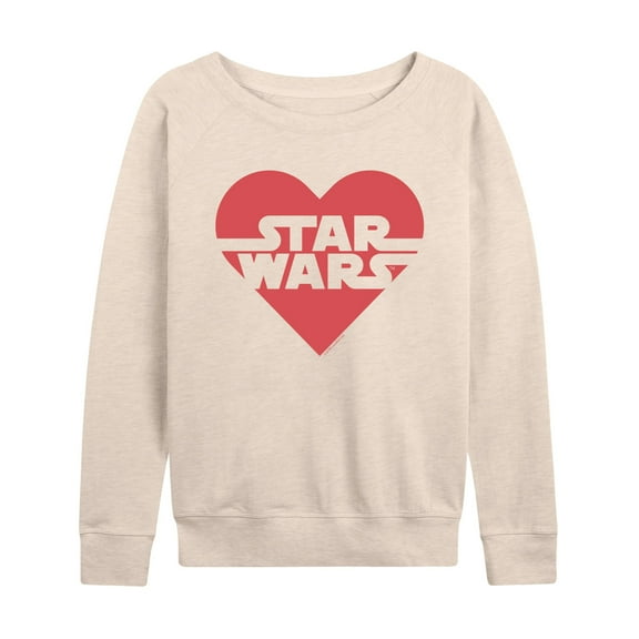 Star Wars - Valentine Heart Logo - Women's French Terry Pullover Sweatshirt