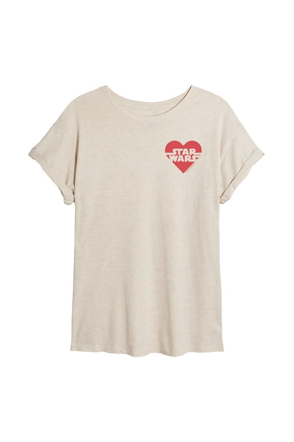 - Valentine Heart Logo - Women's Oversized Graphic T-Shirt