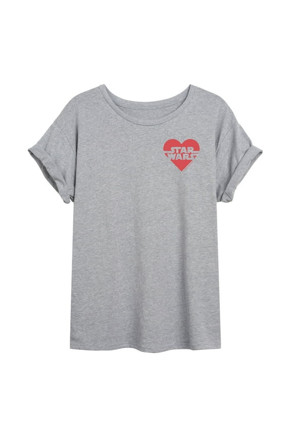- Valentine Heart Logo - Women's Oversized Graphic T-Shirt