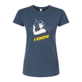 thumbnail image 1 of Star Wars - Valentine Han Solo I Know - Juniors Fitted Graphic T-Shirt, 1 of 5