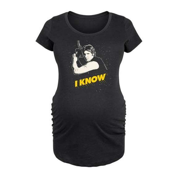 Star Wars - Valentine Han Solo I Know - Maternity Scoop Neck Graphic T-Shirt